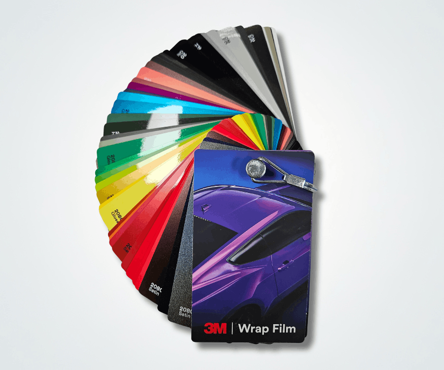 3M wrap film colour and finish swatches